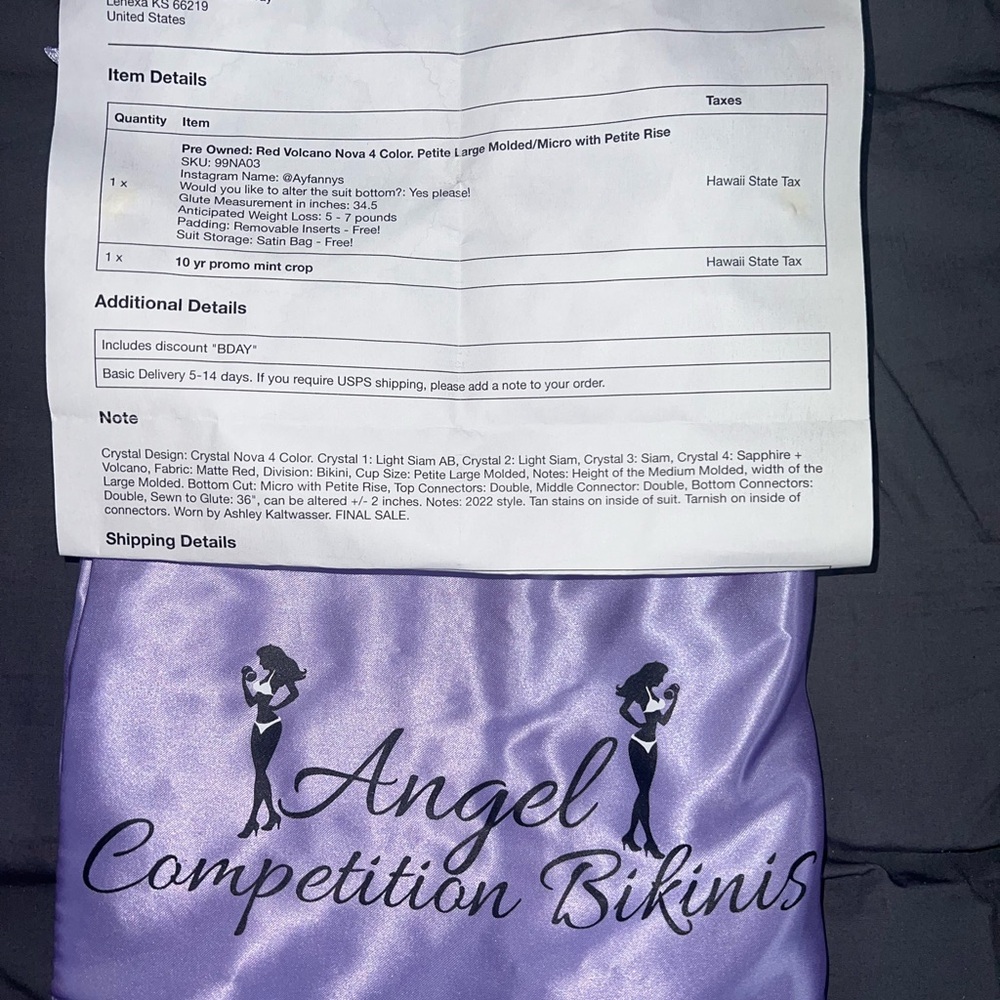 Ashley Kaltwasser preowned Angel competition bikini - Picture 7 of 9